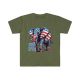 USA 1776 Elephant Patriotic Independence Day Design Unisex Graphic Tees!