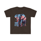 USA 1776 Elephant Patriotic Independence Day Design Unisex Graphic Tees!