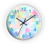 Boho Rainbow Blue Tie Dye Wall Clock! Perfect For Gifting! Free Shipping!!!