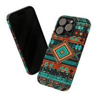 Turquoise Aztec Tough Cases! Cellphone Cases! Multiple Sizes Available! Apple iPhone, Samsung Galaxy, and Google Pixel devices!