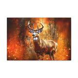 Western Mountain Deer Scenery in Oranges and Browns Canvas Gallery Wraps!