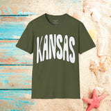 Kansas Groovy Unisex Graphic Tees! Summer Vibes! All New Heather Colors!!! Free Shipping!!!