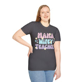 Mama Wifey Teacher Unisex Graphic Tees! All New Heather Colors!!! Free Shipping!!! Back To School!