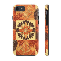 Reddish Orange Star Flower Fall Vibes Tough Phone Cases!