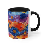 Boho Watercolor Daisy Accent Coffee Mug, 11oz! Free Shipping! Great For Gifting! Lead and BPA Free!