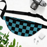 Retro Teal Checkered Unisex Fanny Pack! Free Shipping! One Size Fits Most!