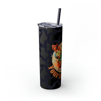 Your So Golden Butterfly Cow Printed Skinny Tumbler with Straw, 20oz! Multiple Colors!