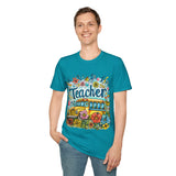 The Teacher Floral School Bus Unisex Graphic Tees! All New Heather Colors!!! Free Shipping!!! Back To School!