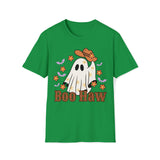 Boo Haw Floral Retro Cowboy Ghost Unisex Graphic Tee! Halloween! Fall Vibes!