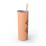 Boot Scootin Spooky Retro Ghost Printed Skinny Tumbler with Straw, 20oz! Multiple Colors! Halloween!