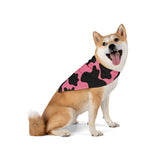 Black and Pink Cow Print Pet Bandana! Foxy Pets! Free Shipping!!!