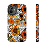 Sunflowers and Daisies Retro Fall Vibes Tough Phone Cases!