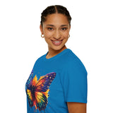 Spring Rainbow Butterfly Unisex Graphic Tees! Spring Vibes! All New Heather Colors!!! Free Shipping!!!