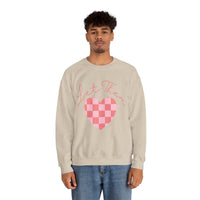 Valentines Day Let Them Plaid Heart Edition Unisex Sweatshirt! Retro! Free Shipping!!!