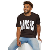 Kansas Groovy Unisex Graphic Tees! Summer Vibes! All New Heather Colors!!! Free Shipping!!!