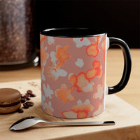 Boho Orange Florals Accent Coffee Mug, 11oz! Free Shipping! Great For Gifting! Lead and BPA Free!