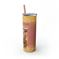 Not Today Heifer Highlander Cow Fall Vibes Skinny Tumbler with Straw, 20oz! Multiple Colors!