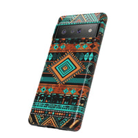 Turquoise Aztec Tough Cases! Cellphone Cases! Multiple Sizes Available! Apple iPhone, Samsung Galaxy, and Google Pixel devices!