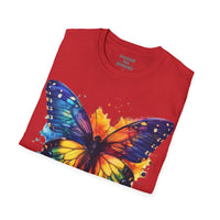 Spring Rainbow Butterfly Unisex Graphic Tees! Spring Vibes! All New Heather Colors!!! Free Shipping!!!