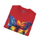 Spring Rainbow Butterfly Unisex Graphic Tees! Spring Vibes! All New Heather Colors!!! Free Shipping!!!