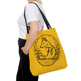 Dark Yellow Branded Freckled Fox Company 2024 Merch Tote Bag! Merch