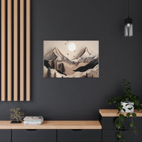 Western/Boho Mountain Scenery in Blacks and Browns Canvas Gallery Wraps!