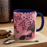 Boho Pink Quilted Accent Coffee Mug, 11oz! Free Shipping! Great For Gifting! Lead and BPA Free!