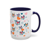 Coffee Mug - Fox Heart Medley Valentines Day Mug (11, 15oz)