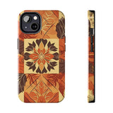 Reddish Orange Star Flower Fall Vibes Tough Phone Cases!