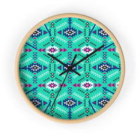 Aztec Print Mint and Navy Wall Clock! Perfect For Gifting! Free Shipping!!! 3 Colors Available!