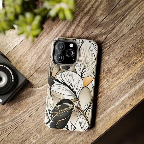 Neutral Autumn Leaves Fall Vibes Tough Phone Cases!