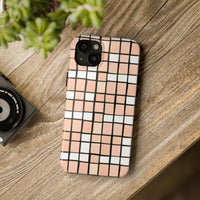 Pastel Pink Checkerboard Tough Phone Cases, Case-Mate!