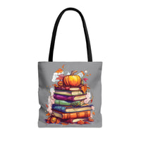 Spooky Little Book Stack Halloween Fall Vibes Tote Bag!
