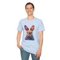 Easter Bunny With Glasses Unisex Graphic Tees! Spring Vibes! All New Heather Colors!!! Free Shipping!!!