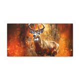 Western Mountain Deer Scenery in Oranges and Browns Canvas Gallery Wraps!