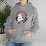 Creep it Real Roller Retro Ghost Unisex Heavy Blend Hooded Sweatshirt! Fall Vibes! Halloween!