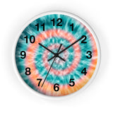 Boho Teal Tie Dye Print Wall Clock! Perfect For Gifting! Free Shipping!!! 3 Colors Available!