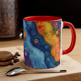 Boho Watercolor Galaxy Accent Coffee Mug, 11oz! Free Shipping! Great For Gifting! Lead and BPA Free!