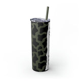 Nurse Life Cow Printed Skinny Tumbler with Straw, 20oz! Multiple Colors! Medical Vibes!