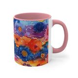 Boho Watercolor Daisy Accent Coffee Mug, 11oz! Free Shipping! Great For Gifting! Lead and BPA Free!