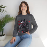 Valentines Day Black Horse Red Hearts Edition Unisex Sweatshirt! Retro! Free Shipping!!!