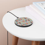 Grey Wash Boho Feather Strands Wireless Phone Charger! Free Shipping!!!
