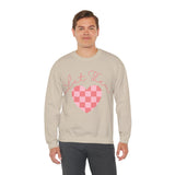 Valentines Day Let Them Plaid Heart Edition Unisex Sweatshirt! Retro! Free Shipping!!!