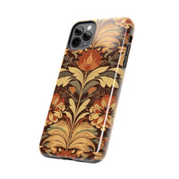 Creamy Brown Floral Fall Vibes Tough Phone Cases!