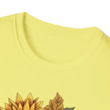 Sunflower Pumpkin Patch Halloween Fall Vibes Unisex Graphic Tees!