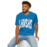 Kansas Groovy Unisex Graphic Tees! Summer Vibes! All New Heather Colors!!! Free Shipping!!!