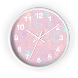 Boho Paint Washed Pink Print Wall Clock! Perfect For Gifting! Free Shipping!!! 3 Colors Available!