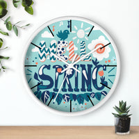 Boho Hello Spring Blue Print Wall Clock! Perfect For Gifting! Free Shipping!!! 3 Colors Available!