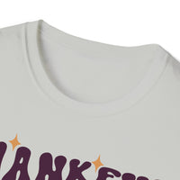 Thankful Grateful Blessed Thanksgiving Fall Vibes Retro Unisex Graphic Tees!