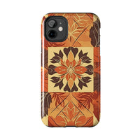 Reddish Orange Star Flower Fall Vibes Tough Phone Cases!